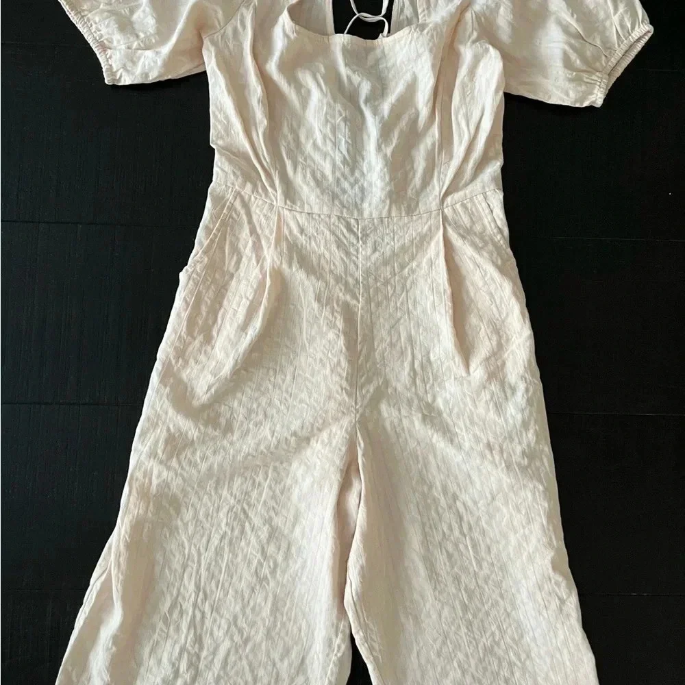 Lace up back Jumpsuit Summer ASOS DESIGN wide leg - Picture 2 of 6